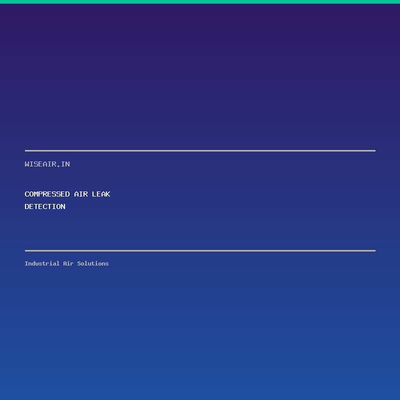 Compressed Air Leak Detection - WiseAir